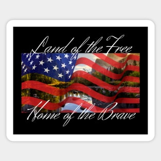 Land of the Free Home of the Brave Sticker